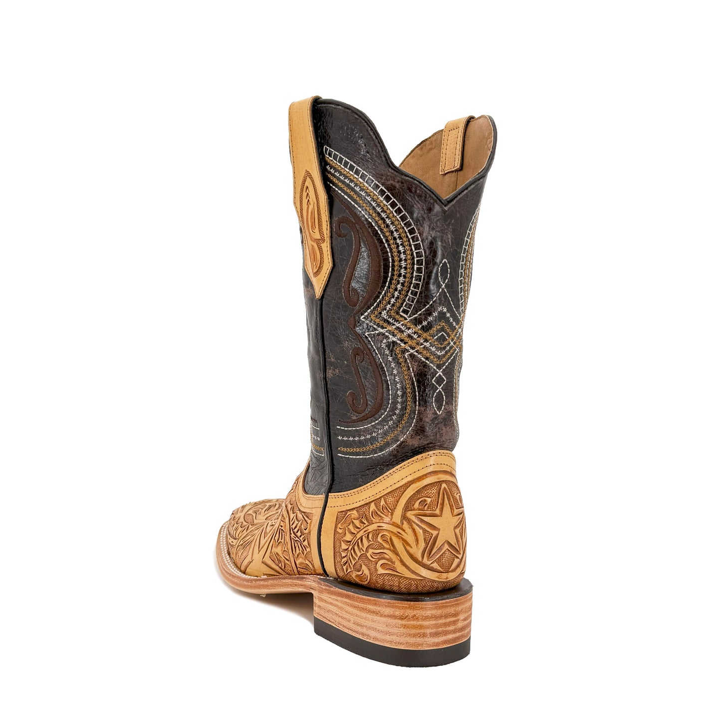 Men's Bulldog Hand Tooled Boots - Lone Star Orix