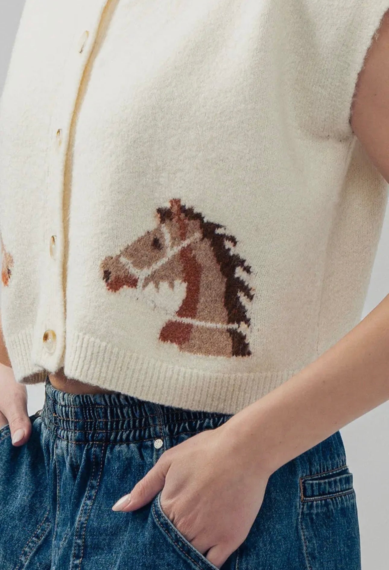 The Pony Sleeveless Cardigan