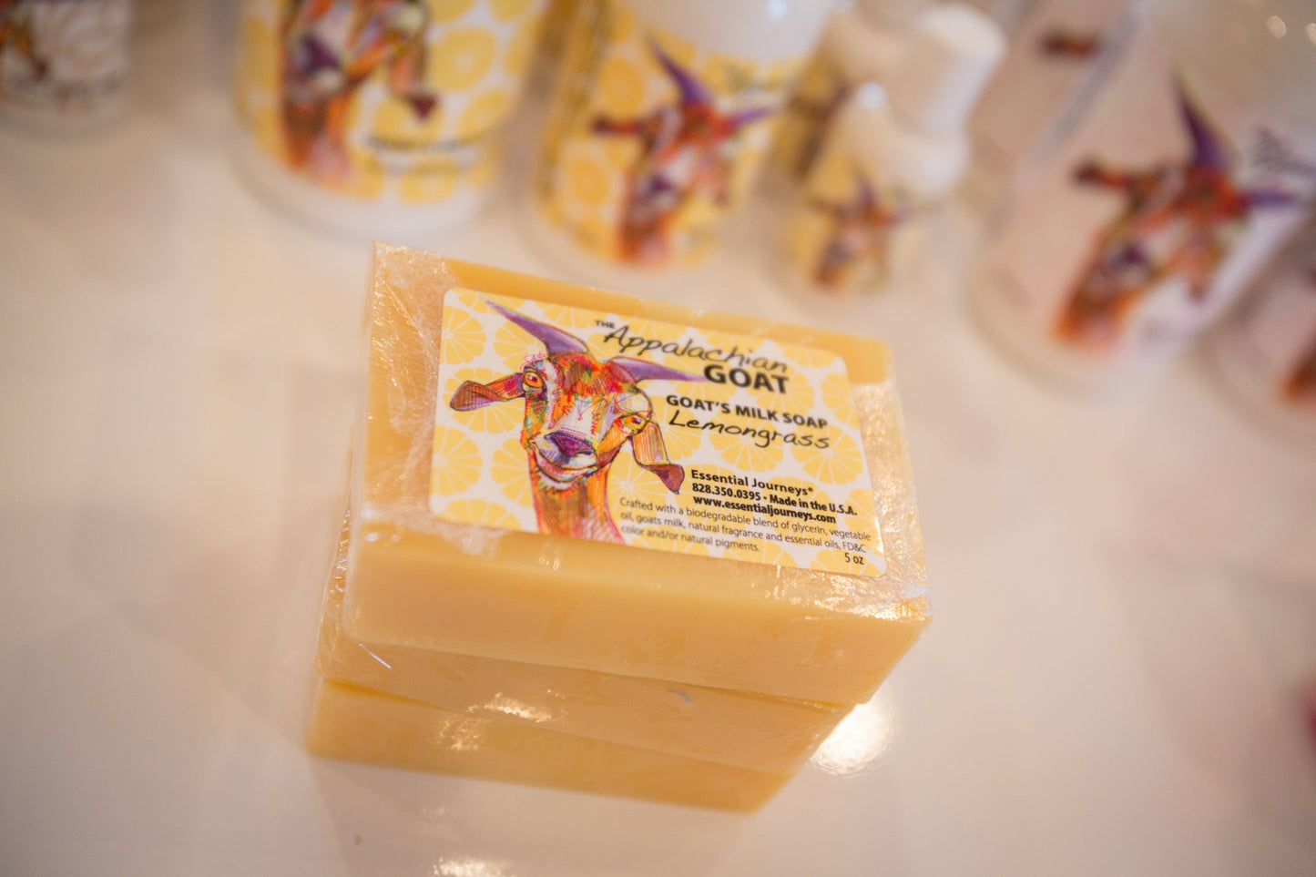 LEMONGRASS GOAT'S MILK SOAP SLICE 5 oz.