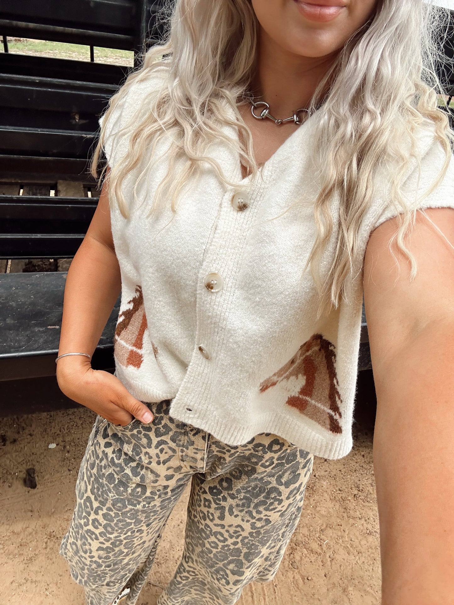 The Pony Sleeveless Cardigan