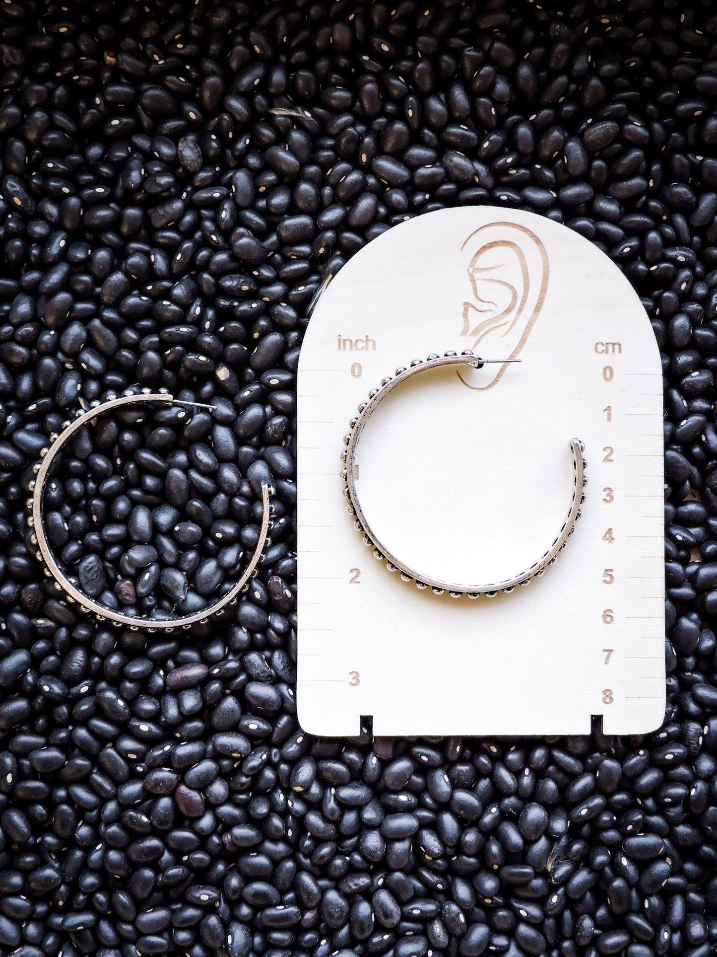 June Stud Bubble Hoop Fashion Earring - Silver