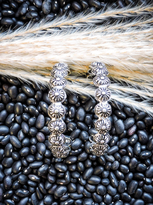 Bailey Stud Hoop Fashion Earring - Silver