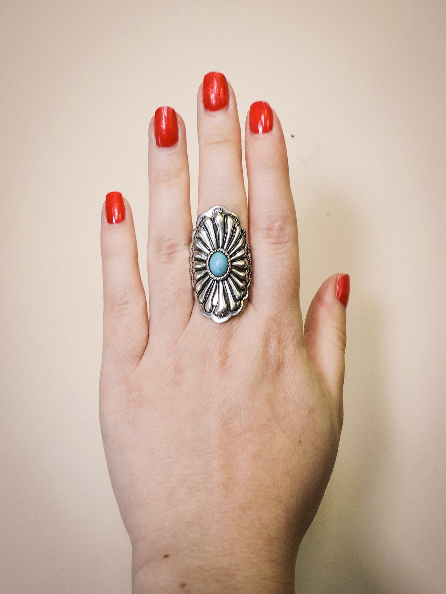 Sage Blossom Cuff Fashion Ring