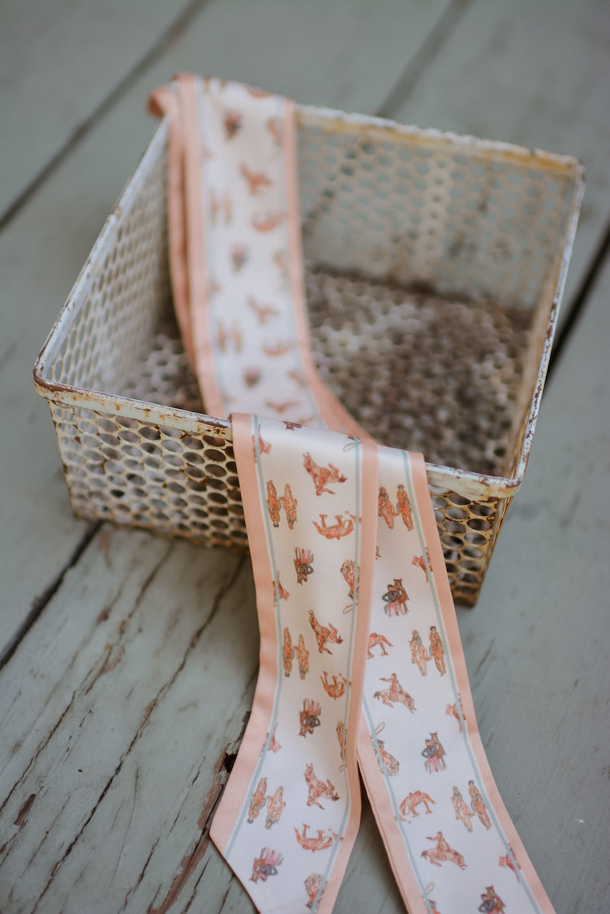 Saddle Club Silk Western Cowgirl Twilly Scarf V1 — Final Stock