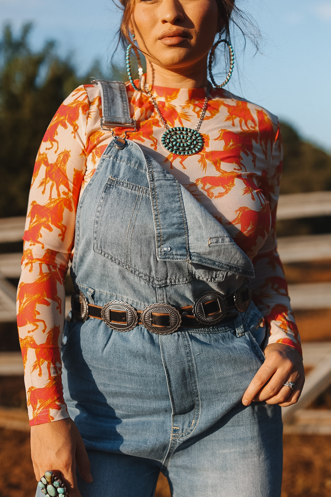 The Neon Wild Horse Mesh Top