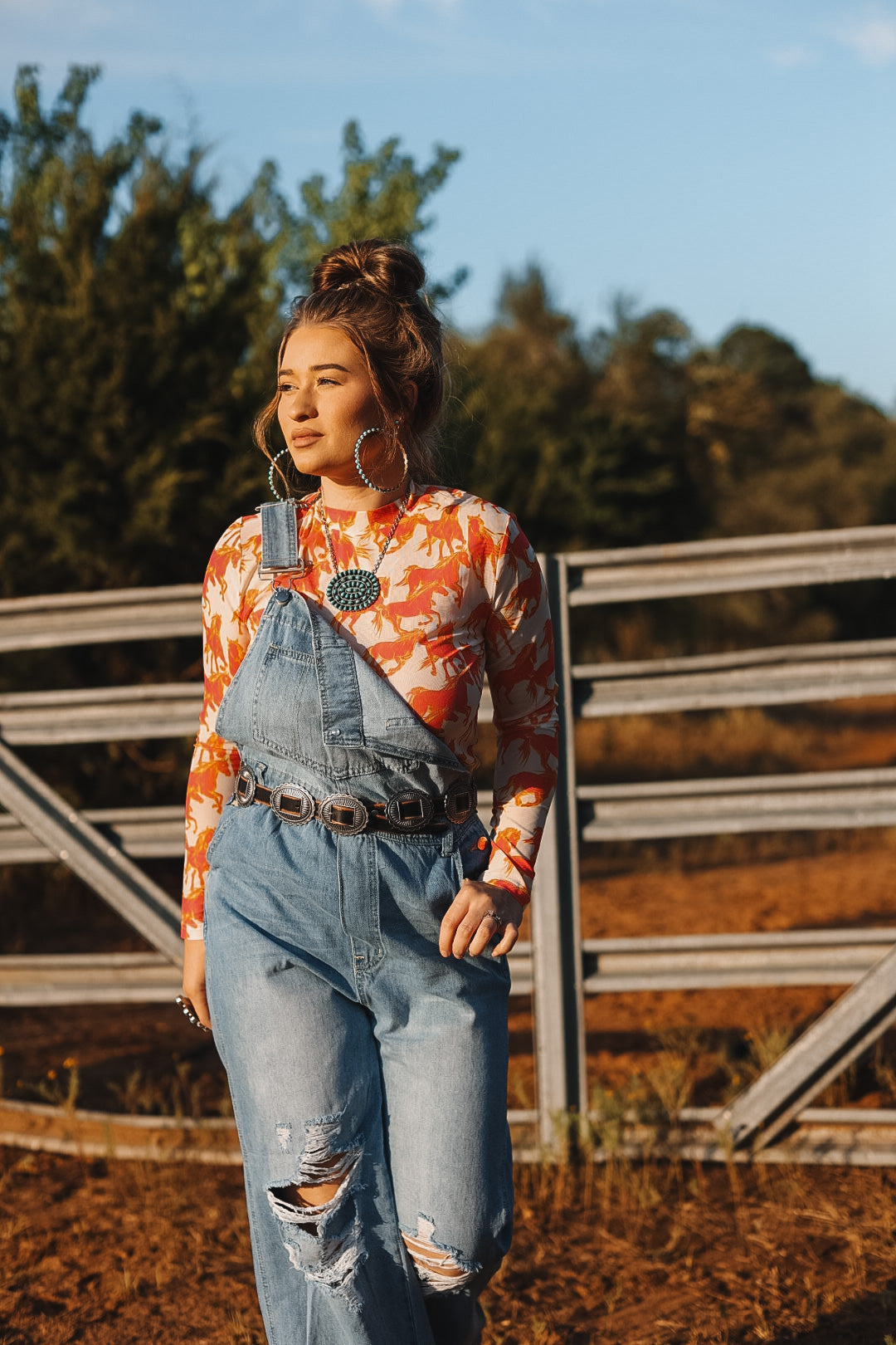 The Neon Wild Horse Mesh Top