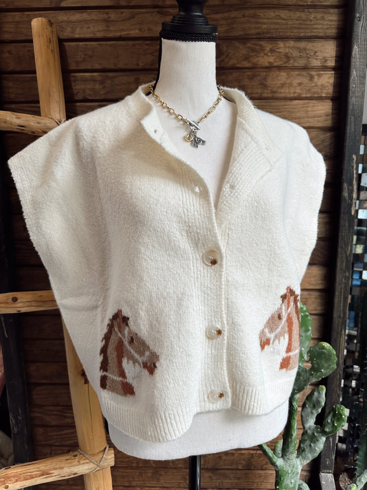 The Pony Sleeveless Cardigan