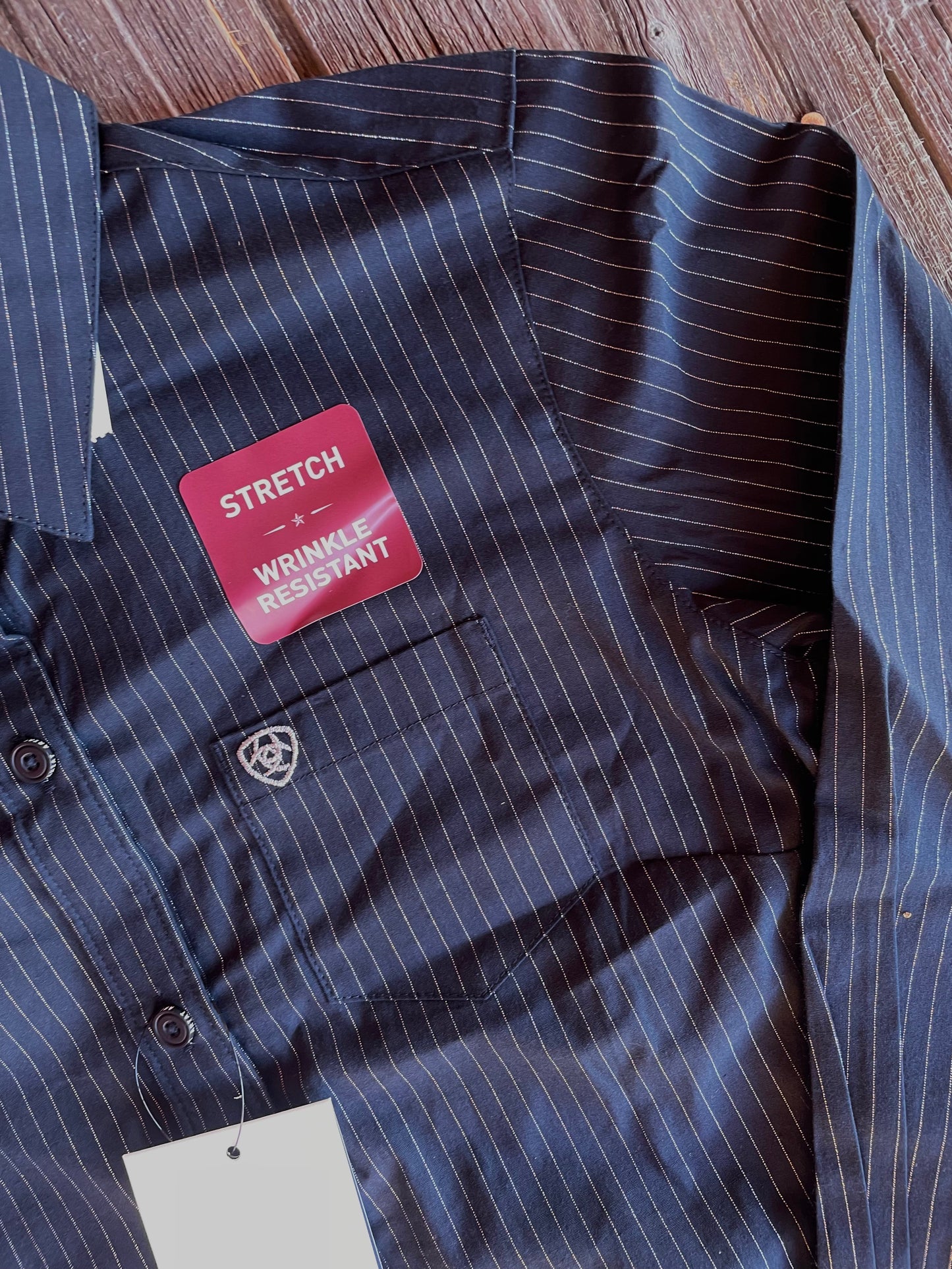 Ariat Women's Navy/Silver Stripe Kirby Shirt