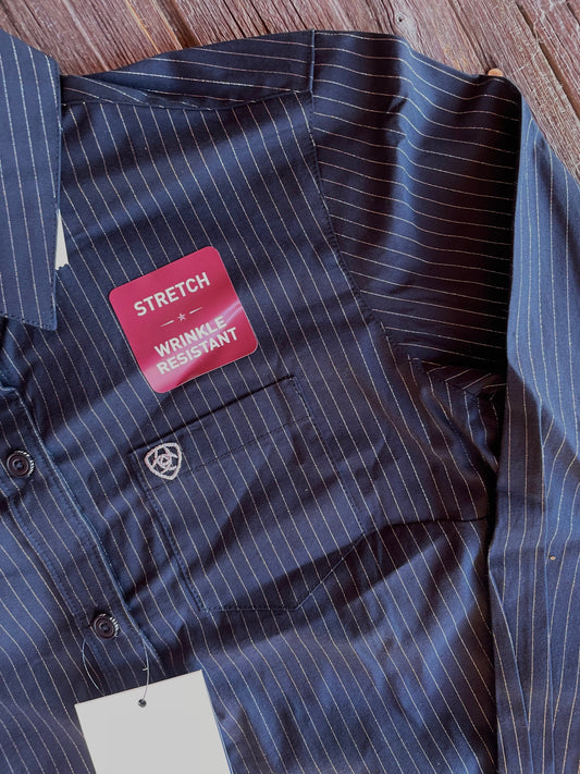 Ariat Women's Navy/Silver Stripe Kirby Shirt