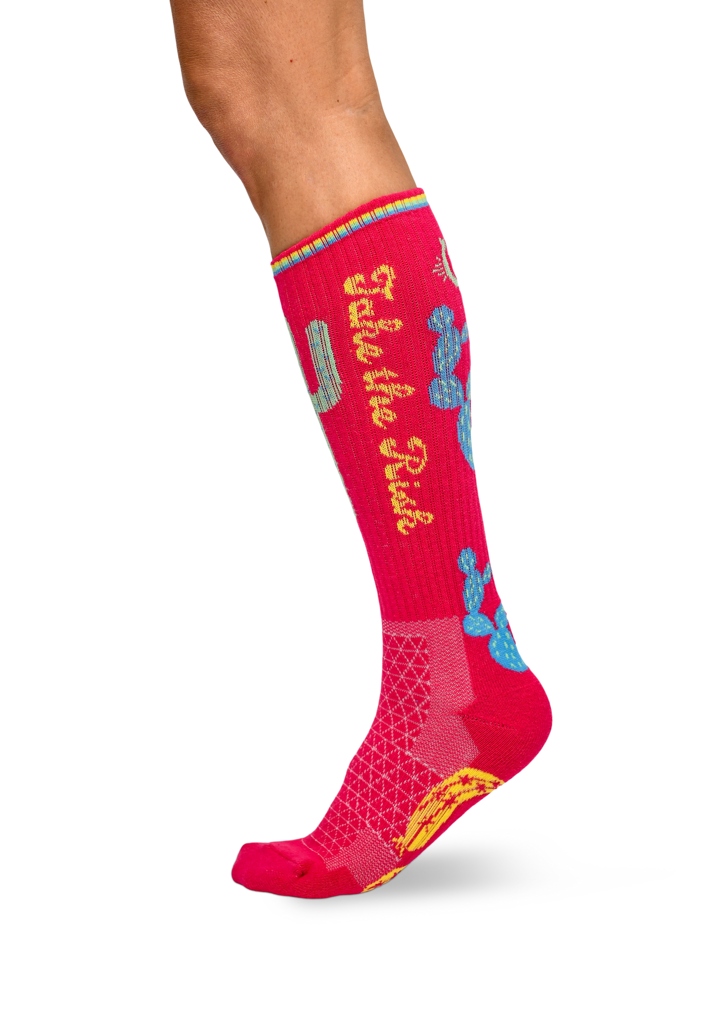Take the Risk Hot Pink Performance Boot Socks