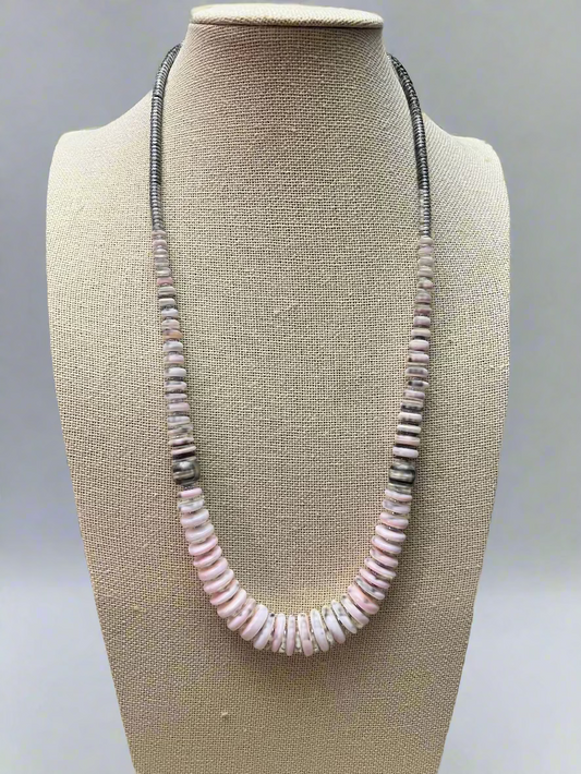 Pink Conch Graduated Necklace - 23 inch