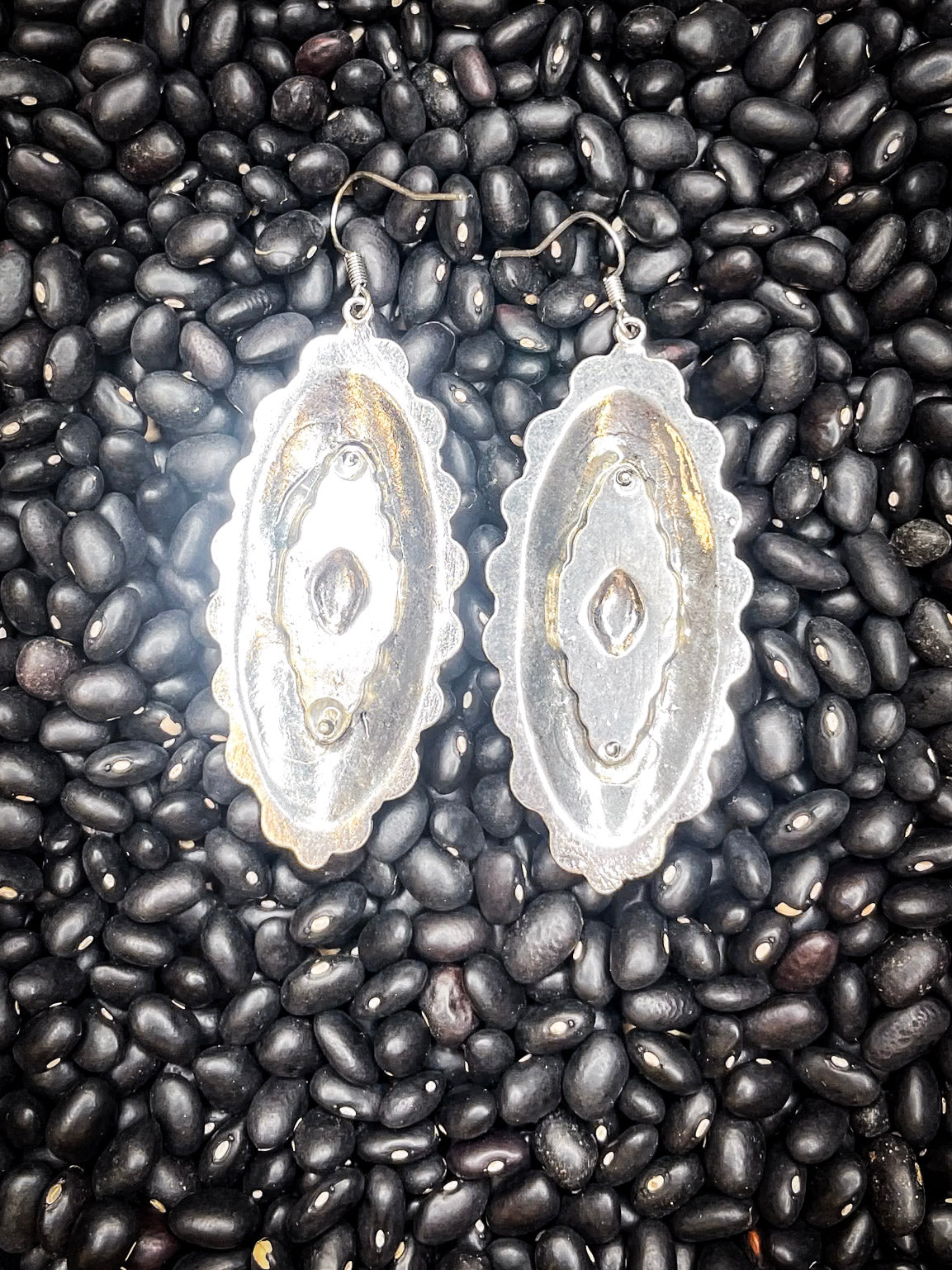 Largo Aztec Dangle Fashion Earrings - Black