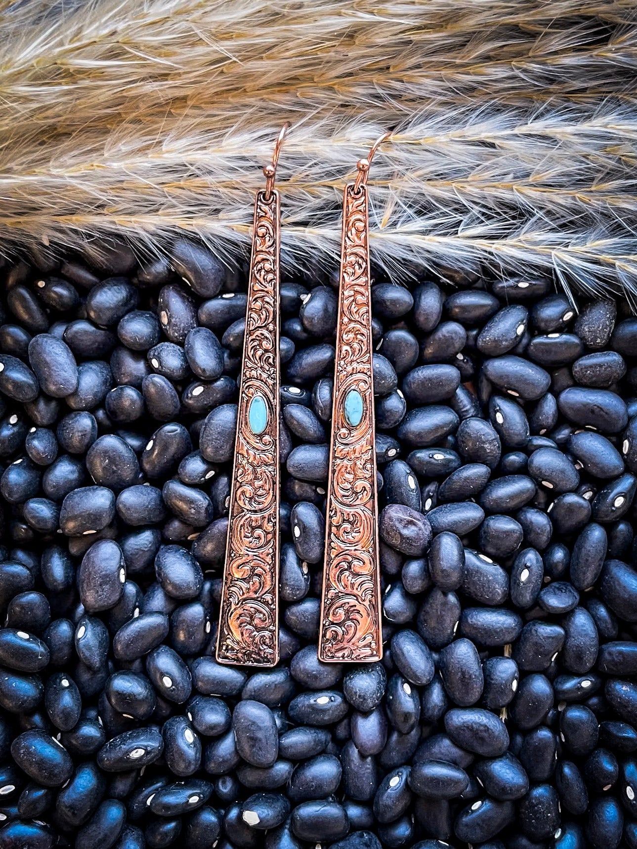 Frills Dangle Fashion Earrings - Copper