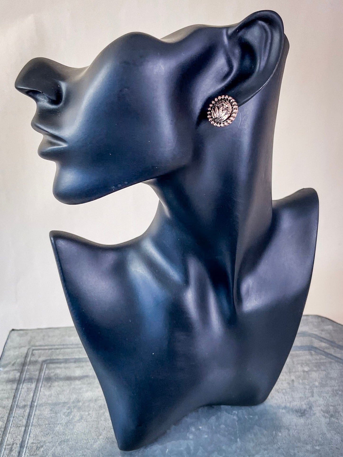 Eliza Flower Stud Fashion Earrings - Copper