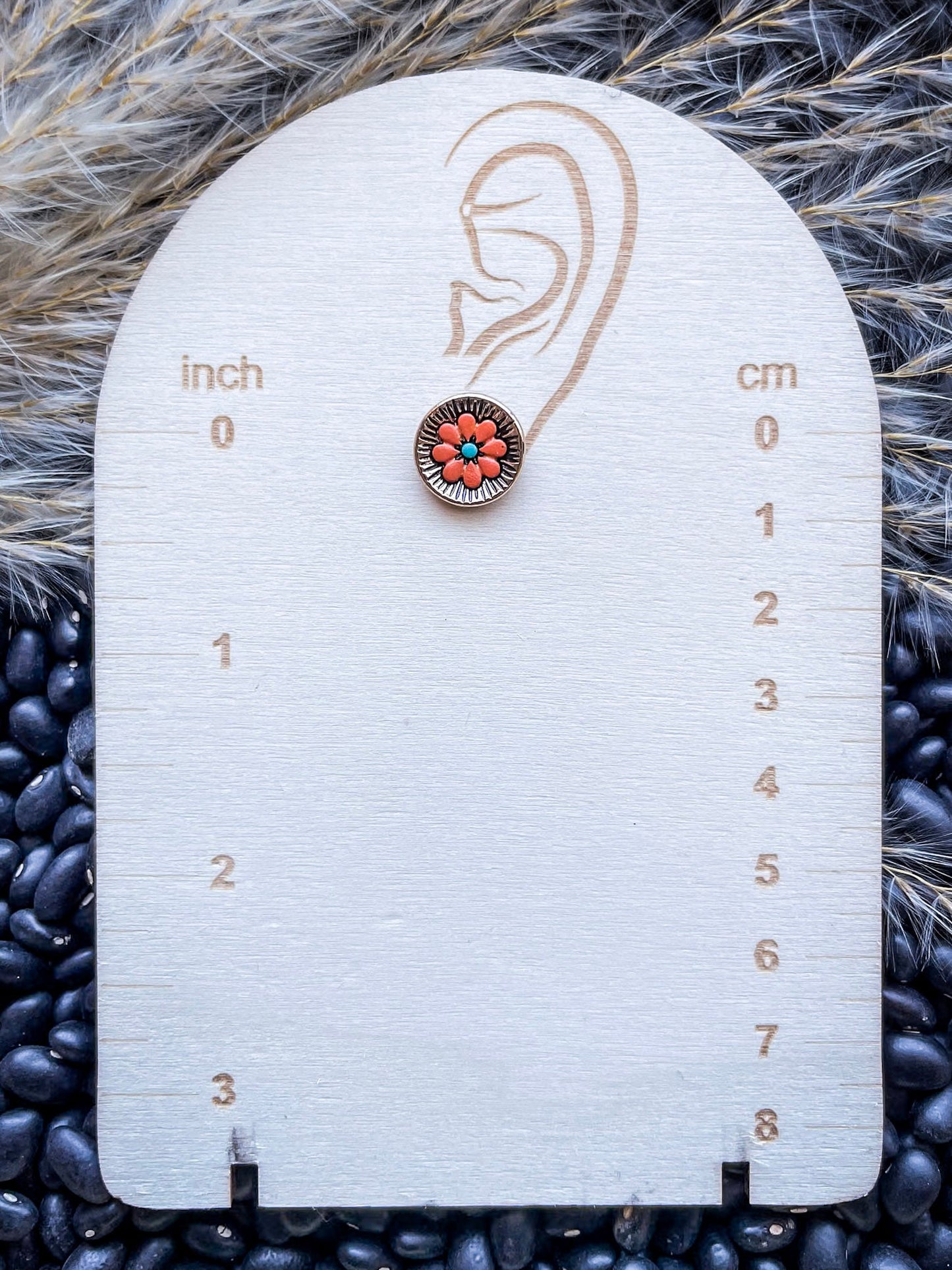 Flourish Flower Stud Fashion Earrings - Copper