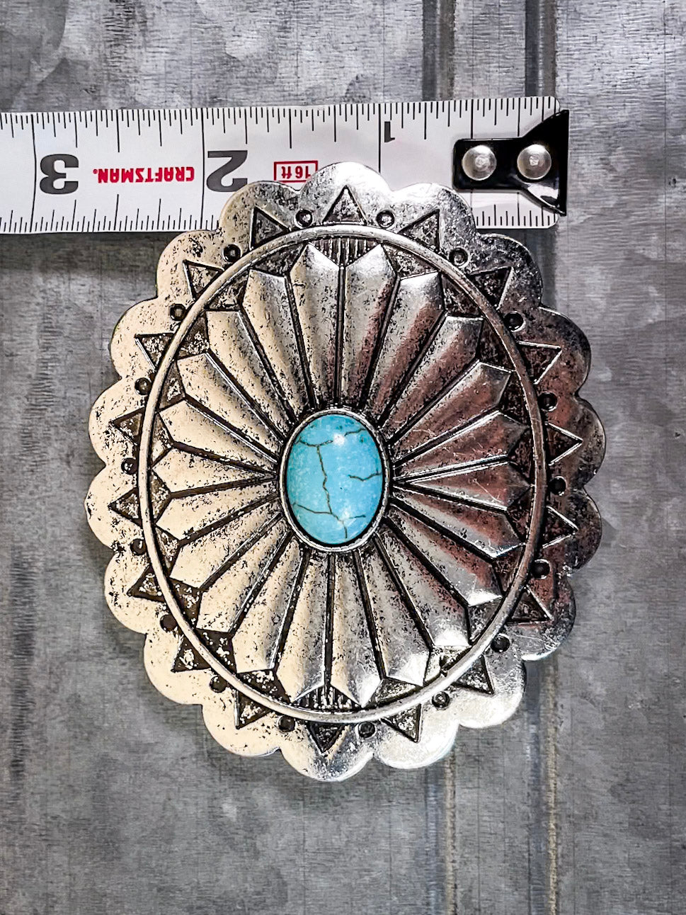 West Mesa Fashion Belt Buckle - Silver