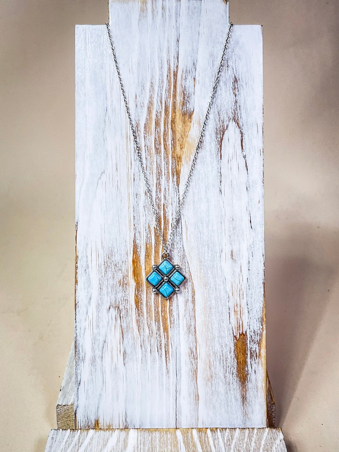 Rio Pendant Fashion Necklace - Aqua