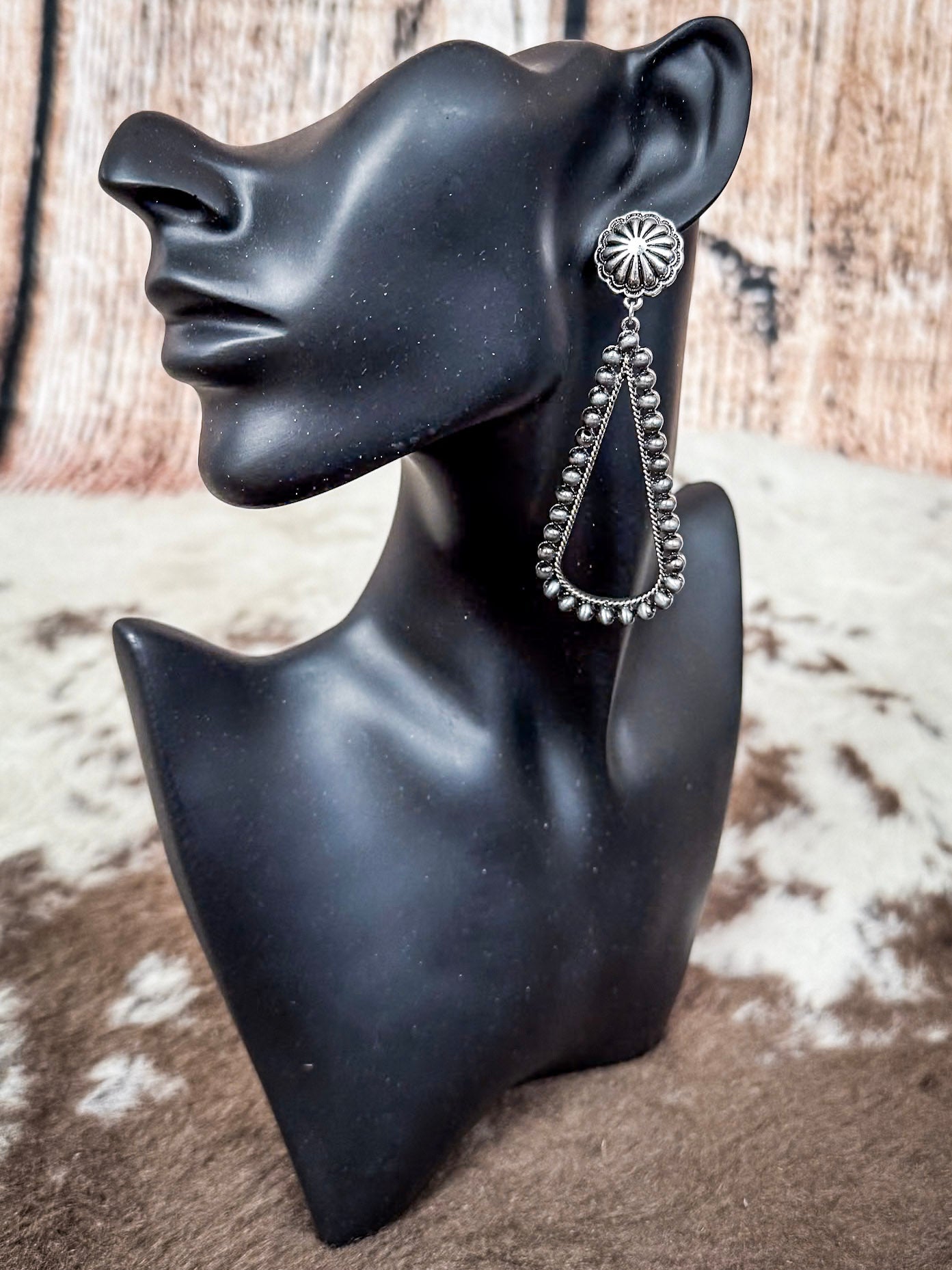 Joan Navajo Style Fashion Teardrop Post Earrings