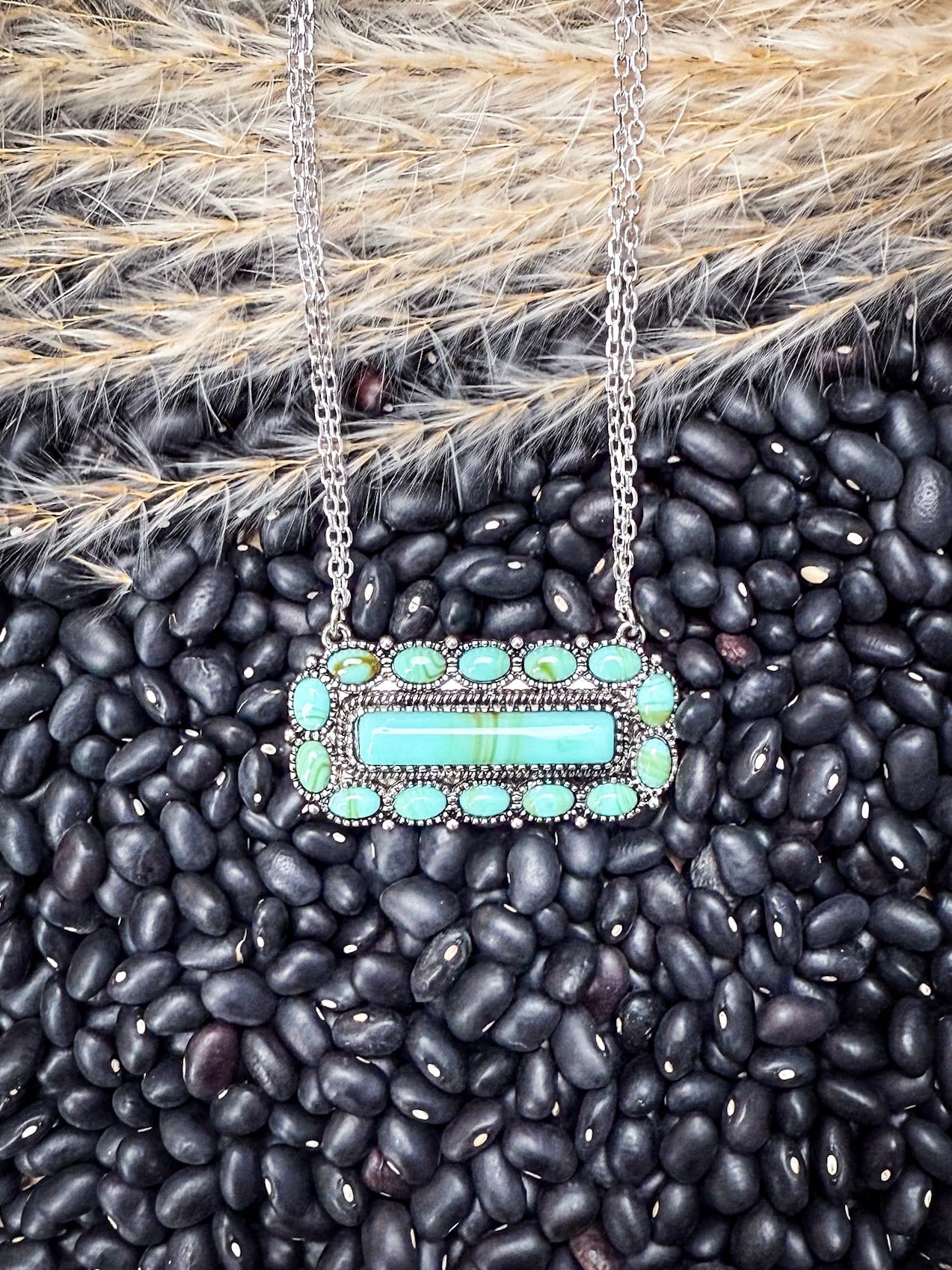 Cora Western Stone Pendant Fashion Necklace