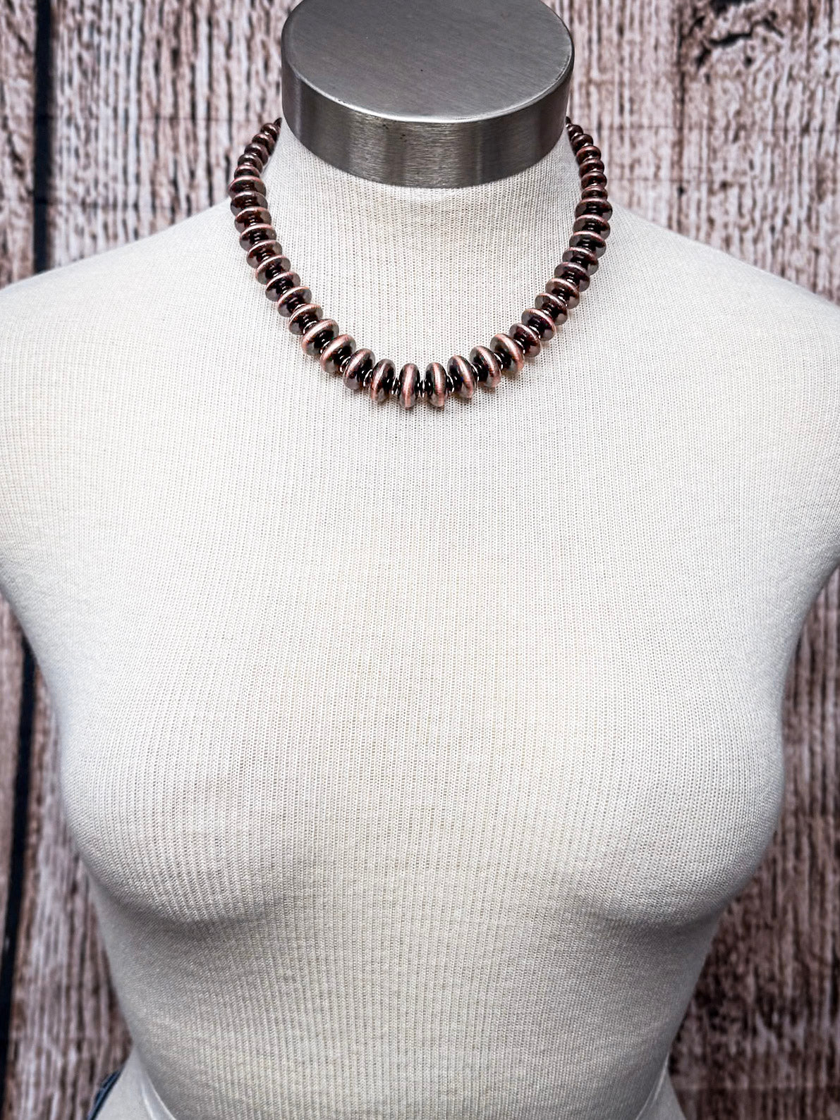 Lenora Navajo Style Beaded Fashion Necklace - Copper