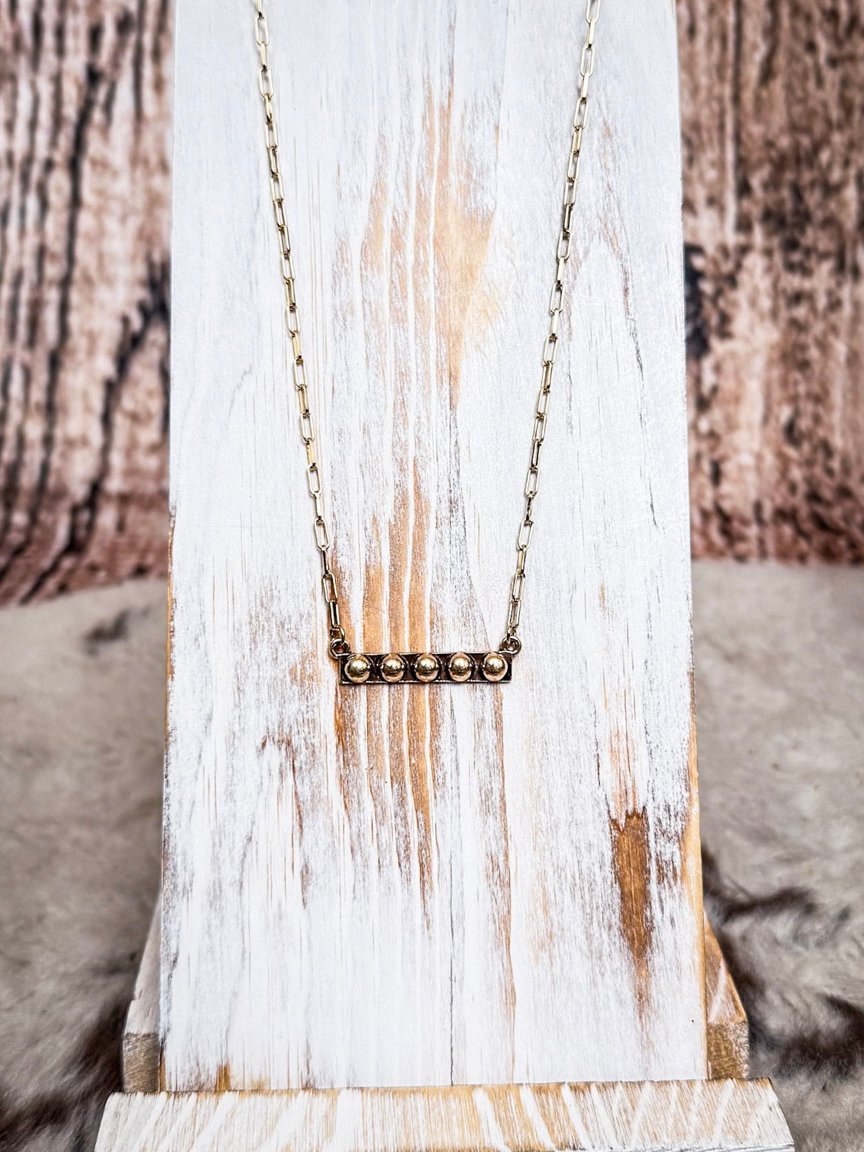Galveston Western Bubble Bar Fashion Necklace
