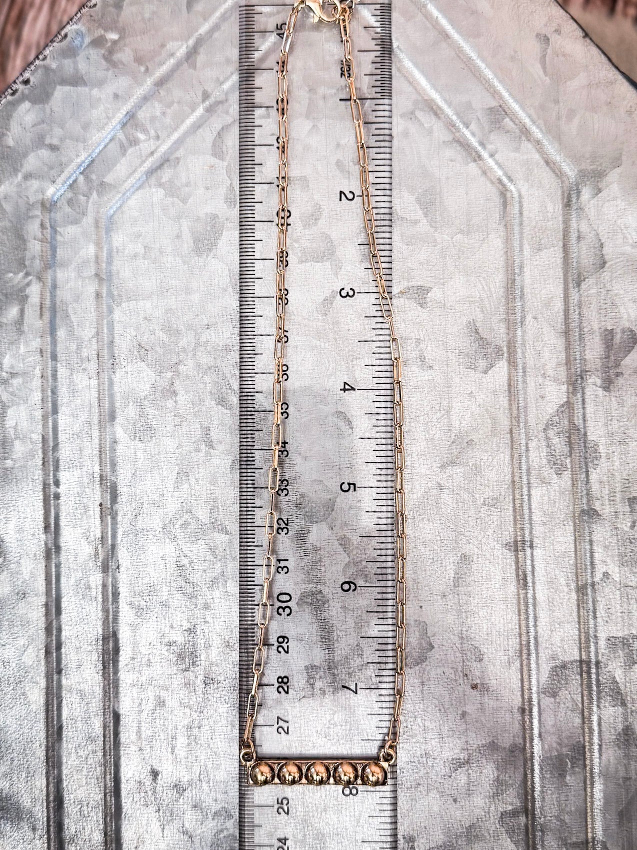 Galveston Western Bubble Bar Fashion Necklace