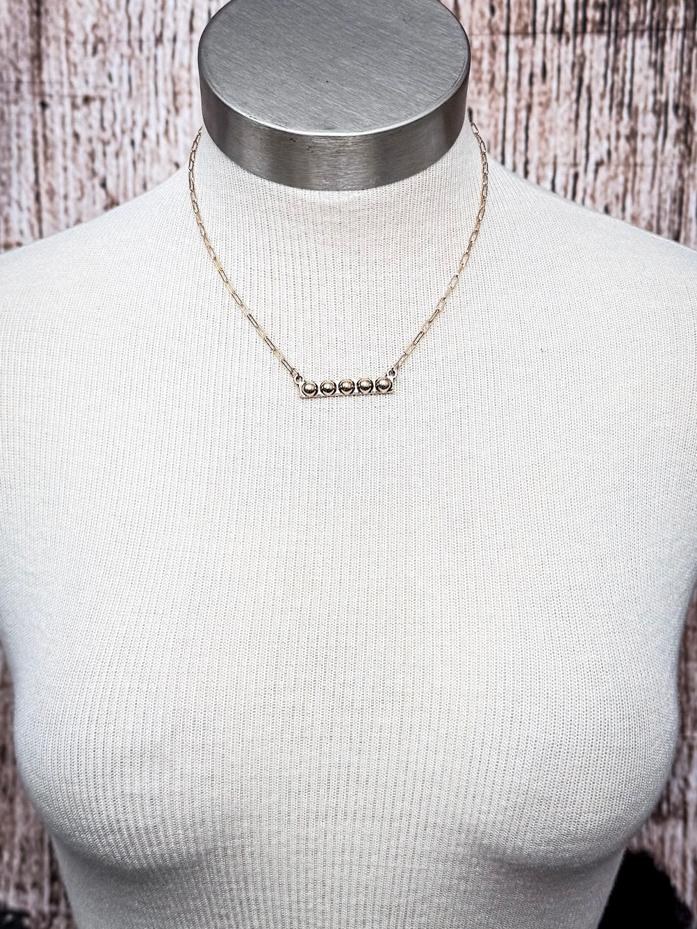 Galveston Western Bubble Bar Fashion Necklace