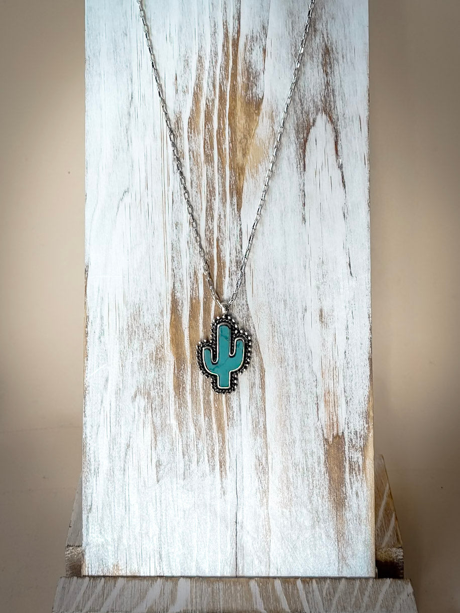 Tessa Cactus Fashion Necklace