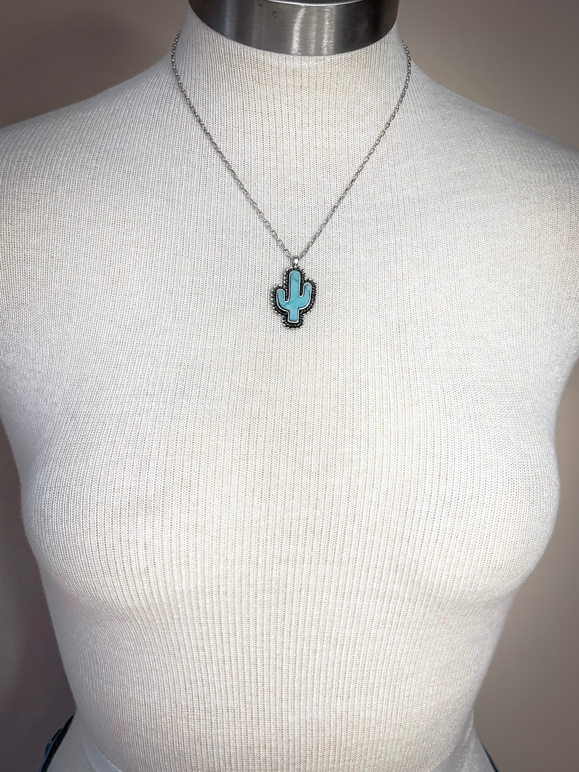 Tessa Cactus Fashion Necklace