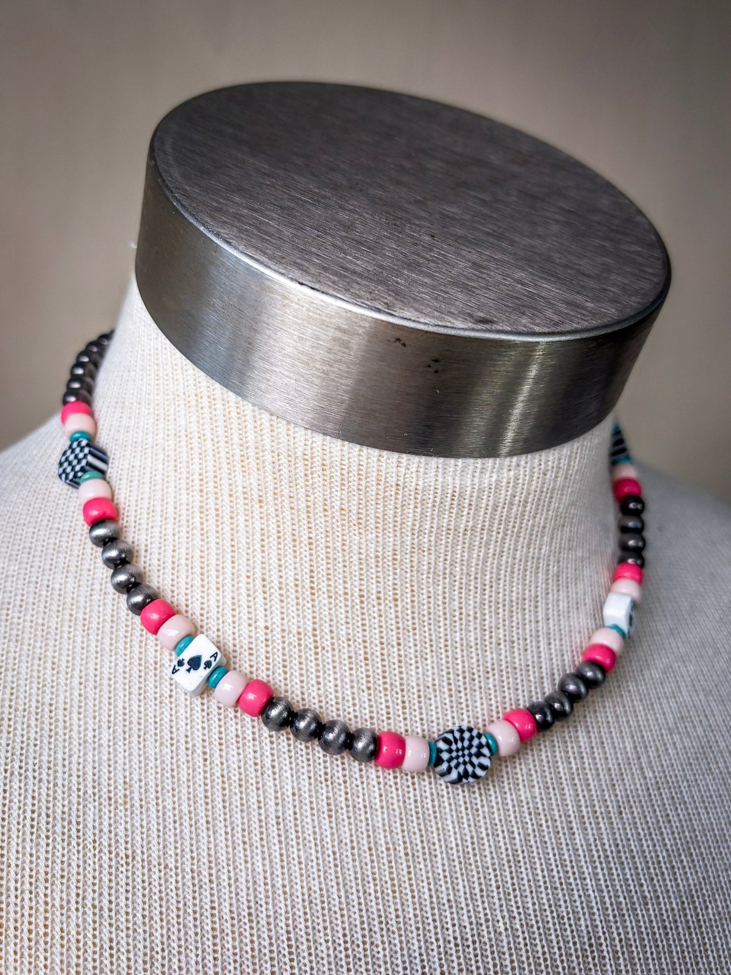 Chance Navajo Style Pearl & Bead Fashion Necklace