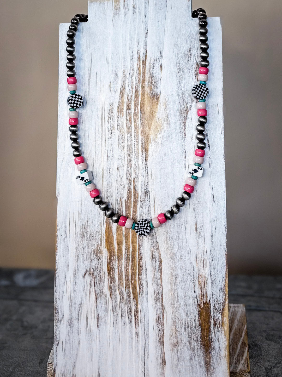 Chance Navajo Style Pearl & Bead Fashion Necklace