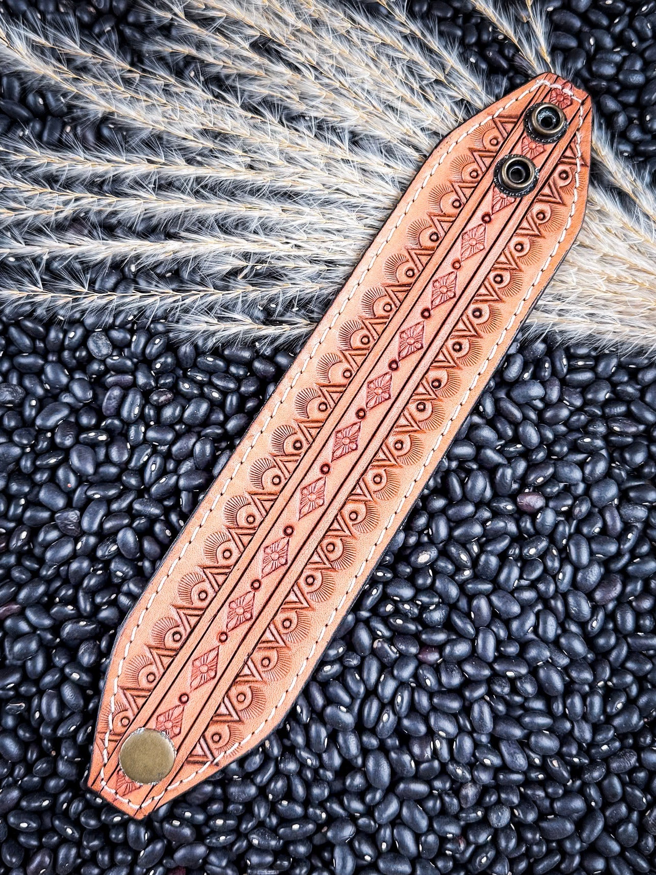Sundown Ridge Tooled Leather Bracelet