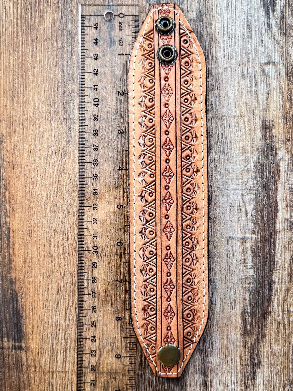 Sundown Ridge Tooled Leather Bracelet