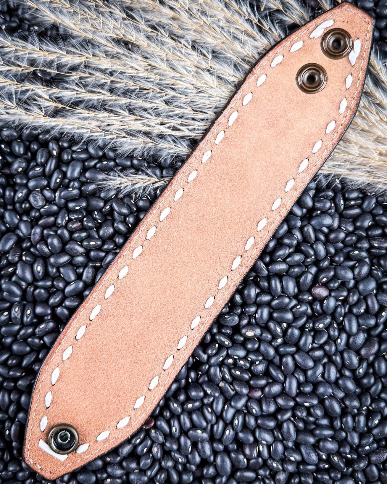 Dust and Petals Tooled Leather Bracelet