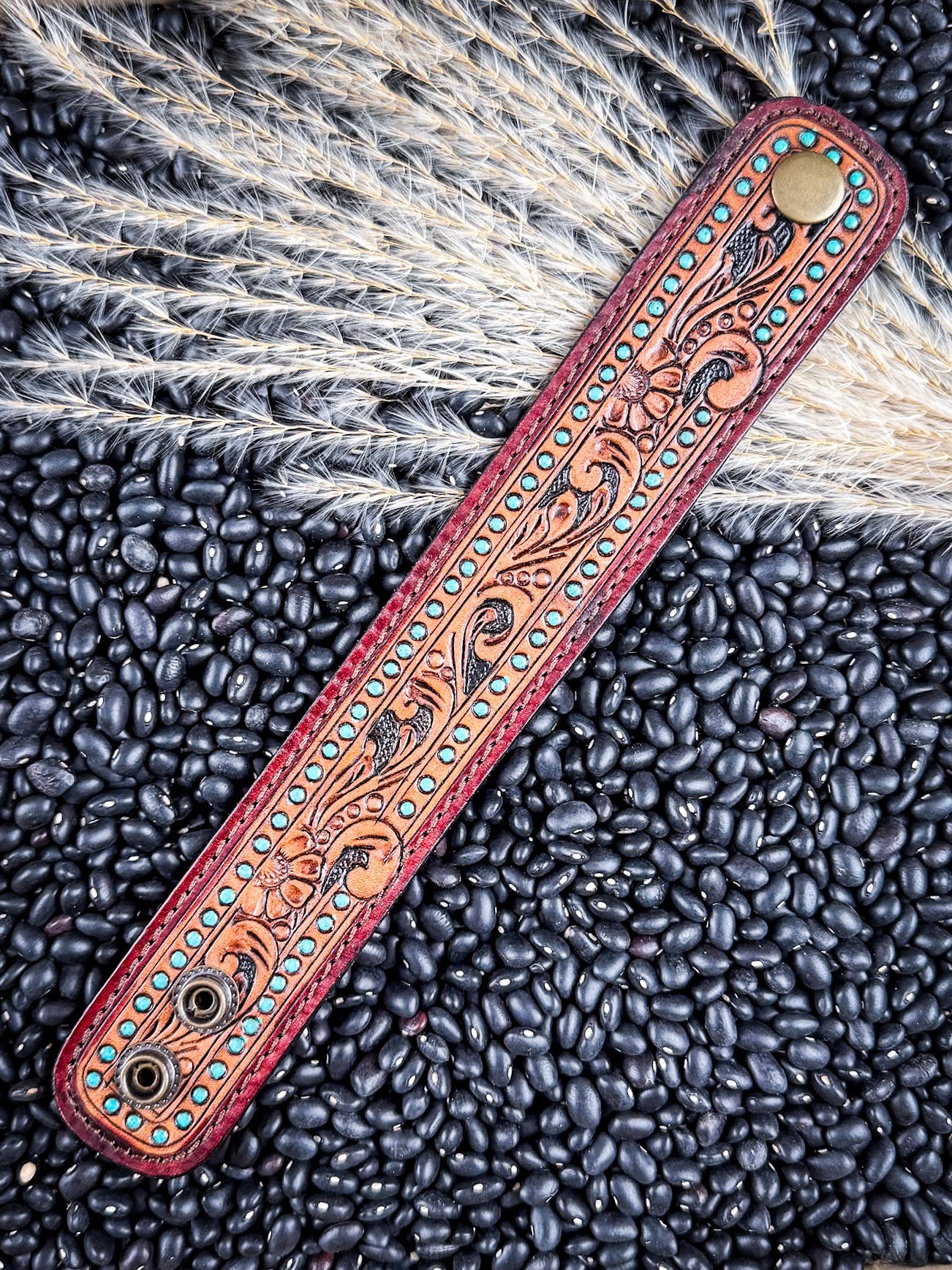 Bluebird Canyon Tooled Leather Bracelet