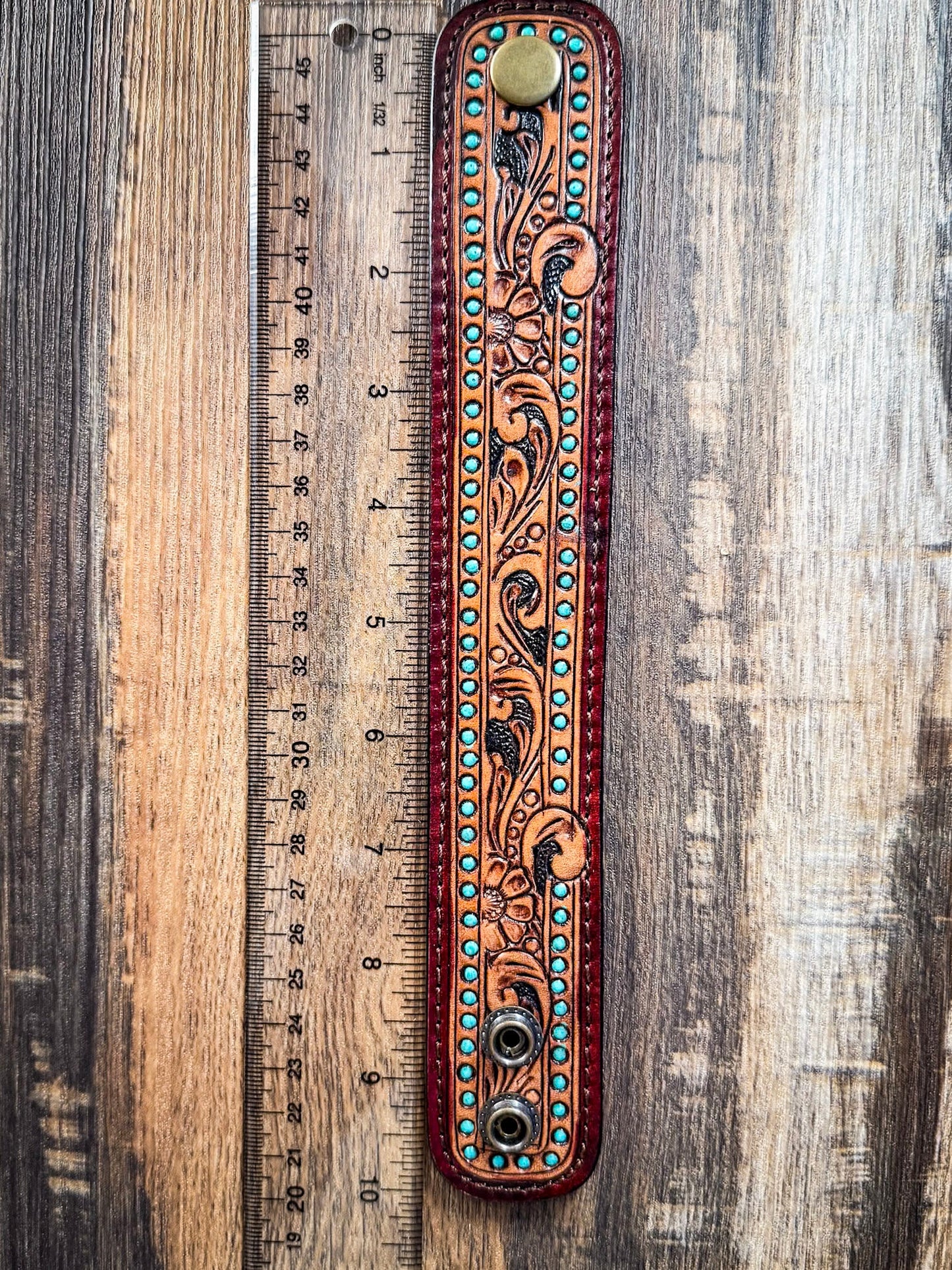 Bluebird Canyon Tooled Leather Bracelet