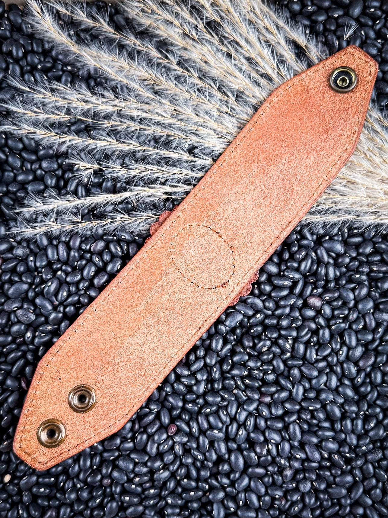 High Desert Bloom Tooled Leather Bracelet
