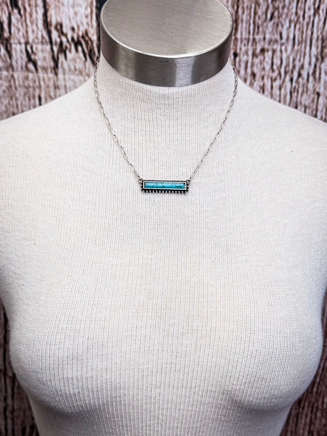 Foxglove Stone Bar Fashion Necklace