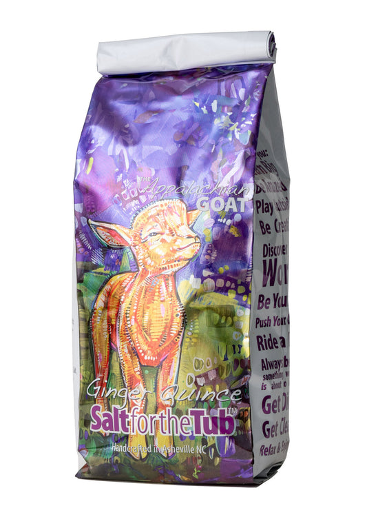 GINGER QUINCE GOATS MILK ARNICA BATH SALTS: BABY GOAT DESIGN