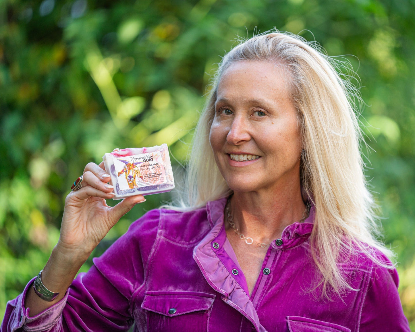 POMEGRANATE GOAT'S MILK SOAP SLICE 5 oz.