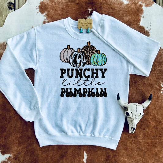 Punchy Little Pumpkin Graphic Sweatshirt – Western Fall Fashion