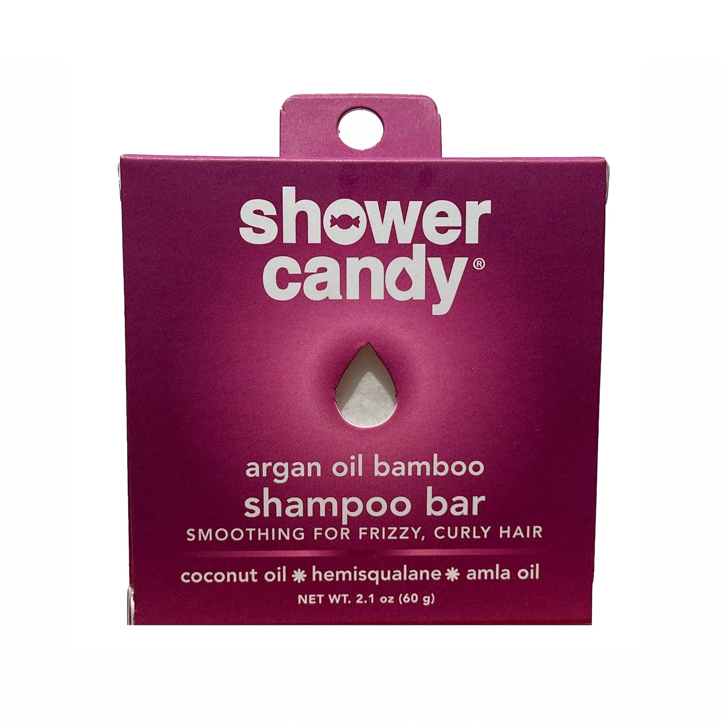 Shower Candy Argan Oil Bamboo Shampoo Bar – Smoothing Solid Shampoo for Frizzy and Curly Hair