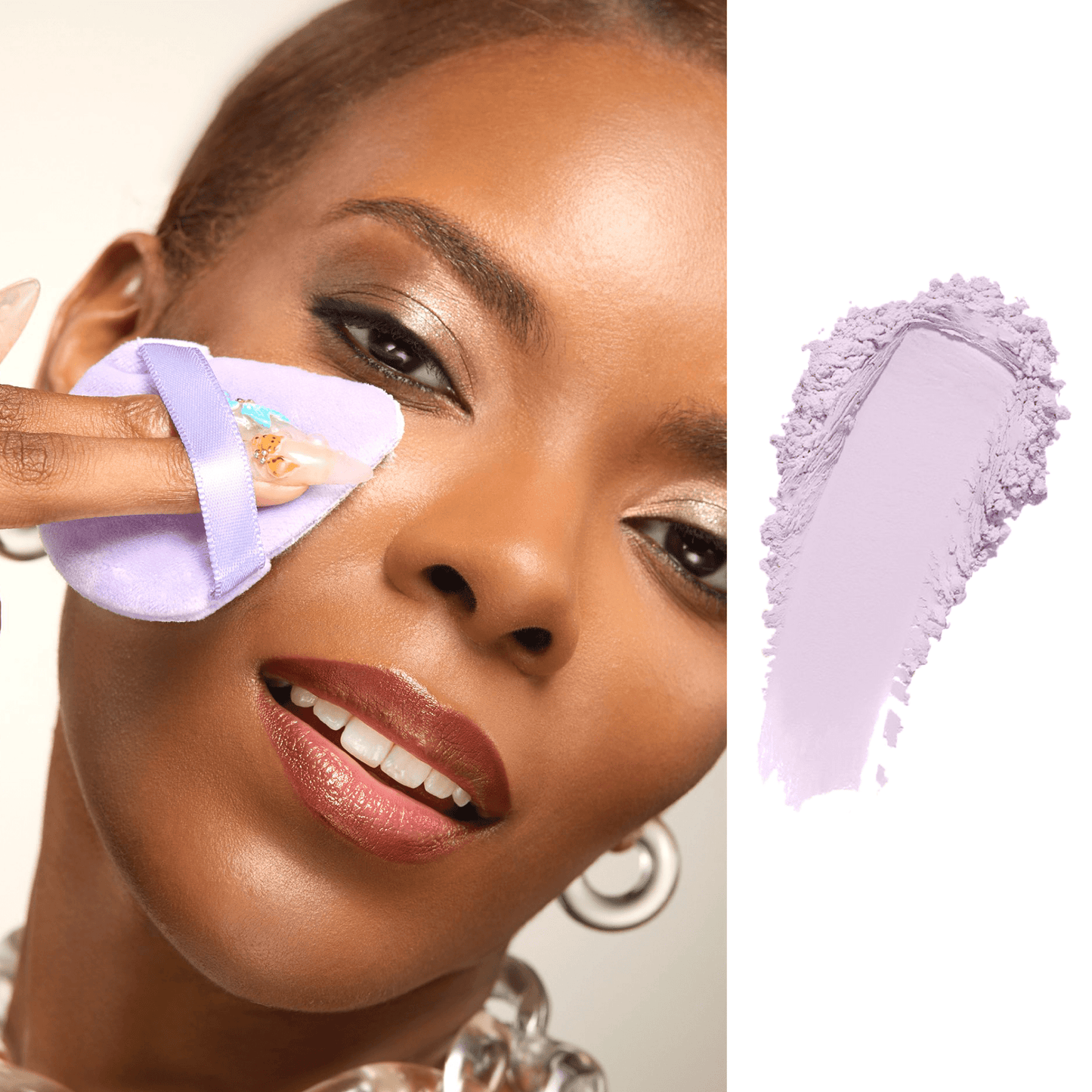 Slay the Bake Soft Focus, No Filter Lavender Blurring Powder