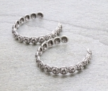 Bailey Stud Hoop Fashion Earring - Silver
