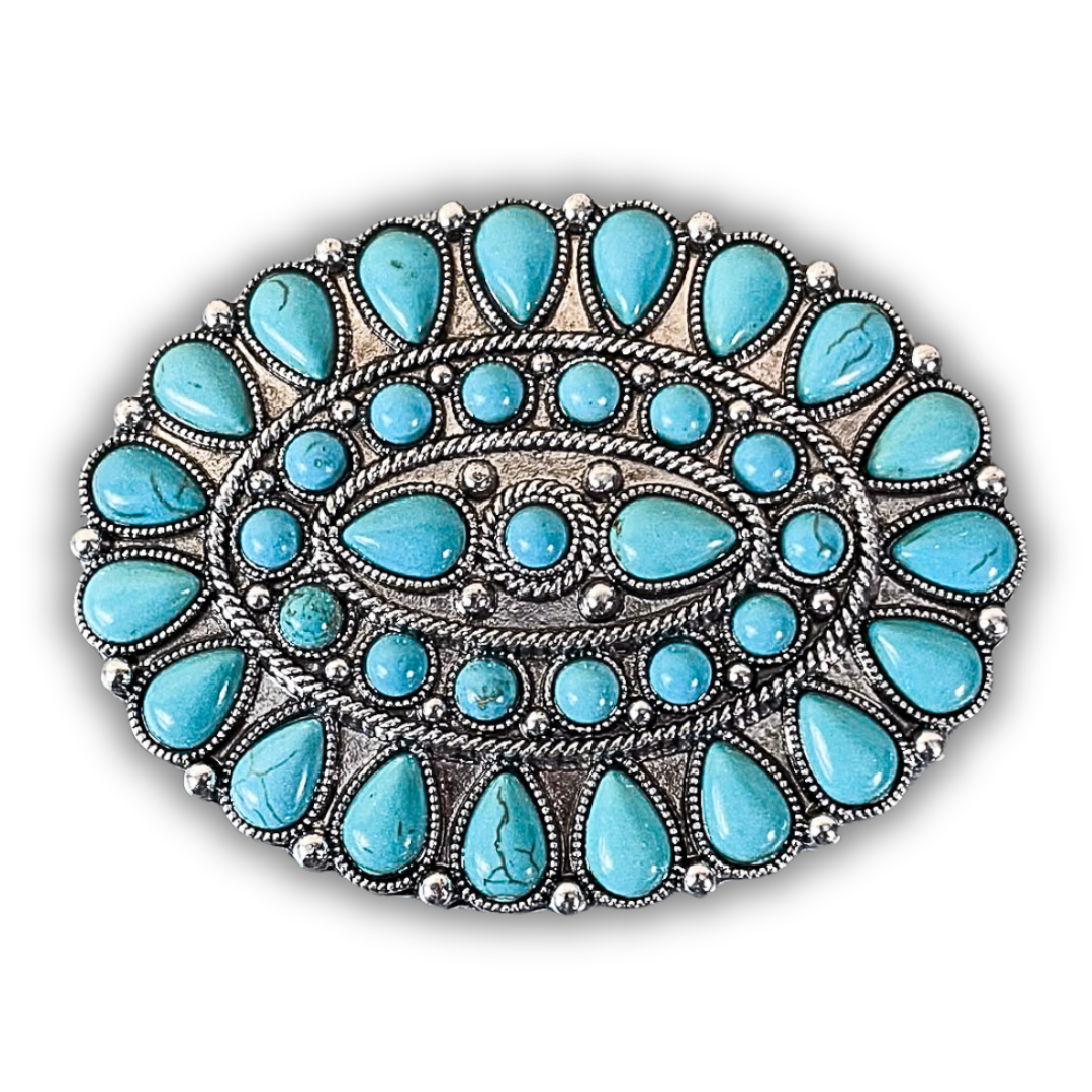 Desert Sky Fashion Belt Buckle - Turquoise