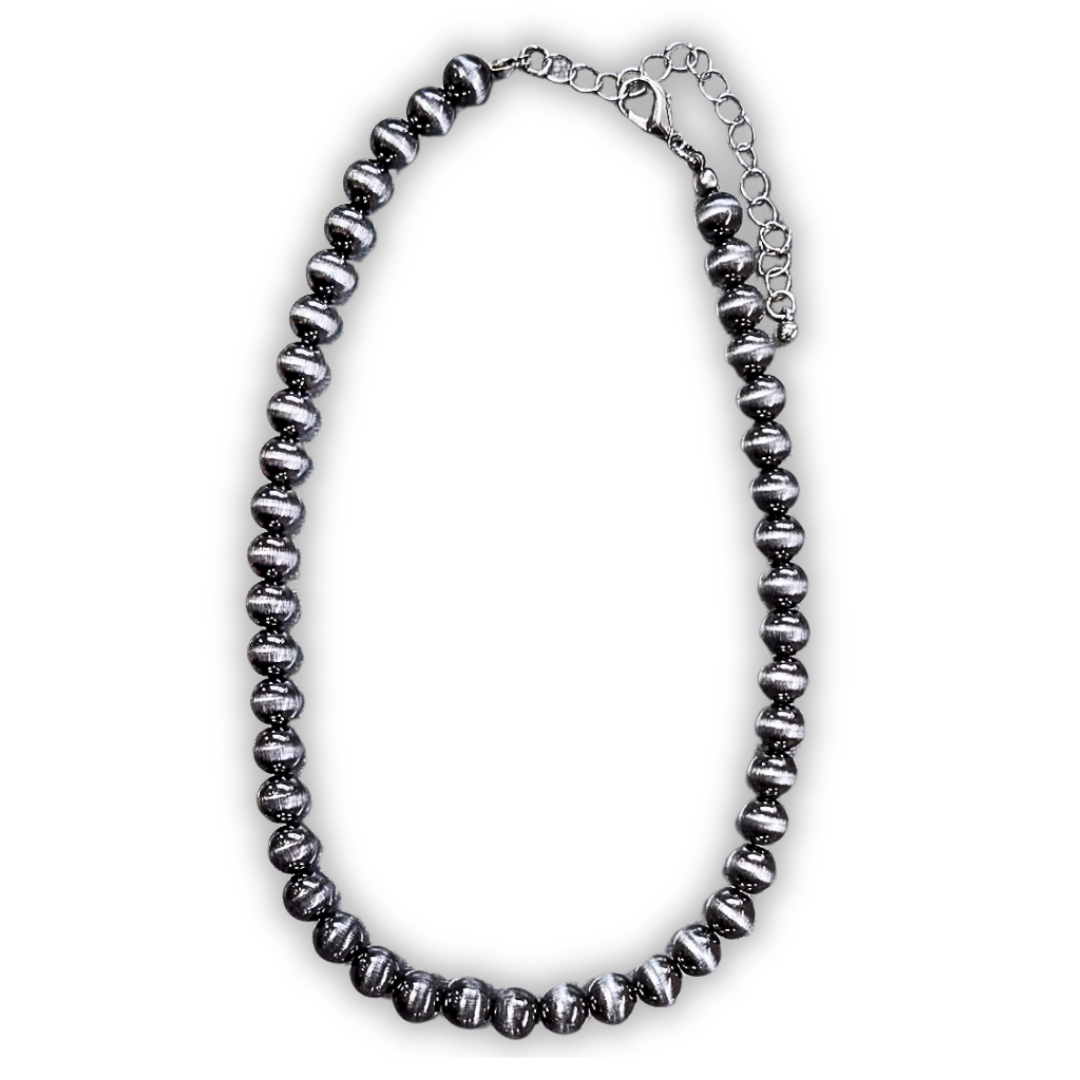 Jenna Navajo Style Pearl Fashion Necklace - Natural
