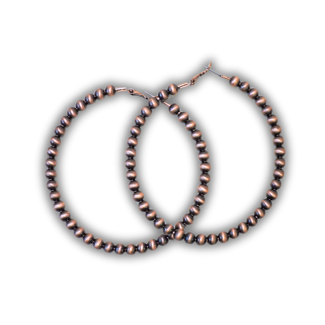 Rue Hoop Fashion Earrings - Copper