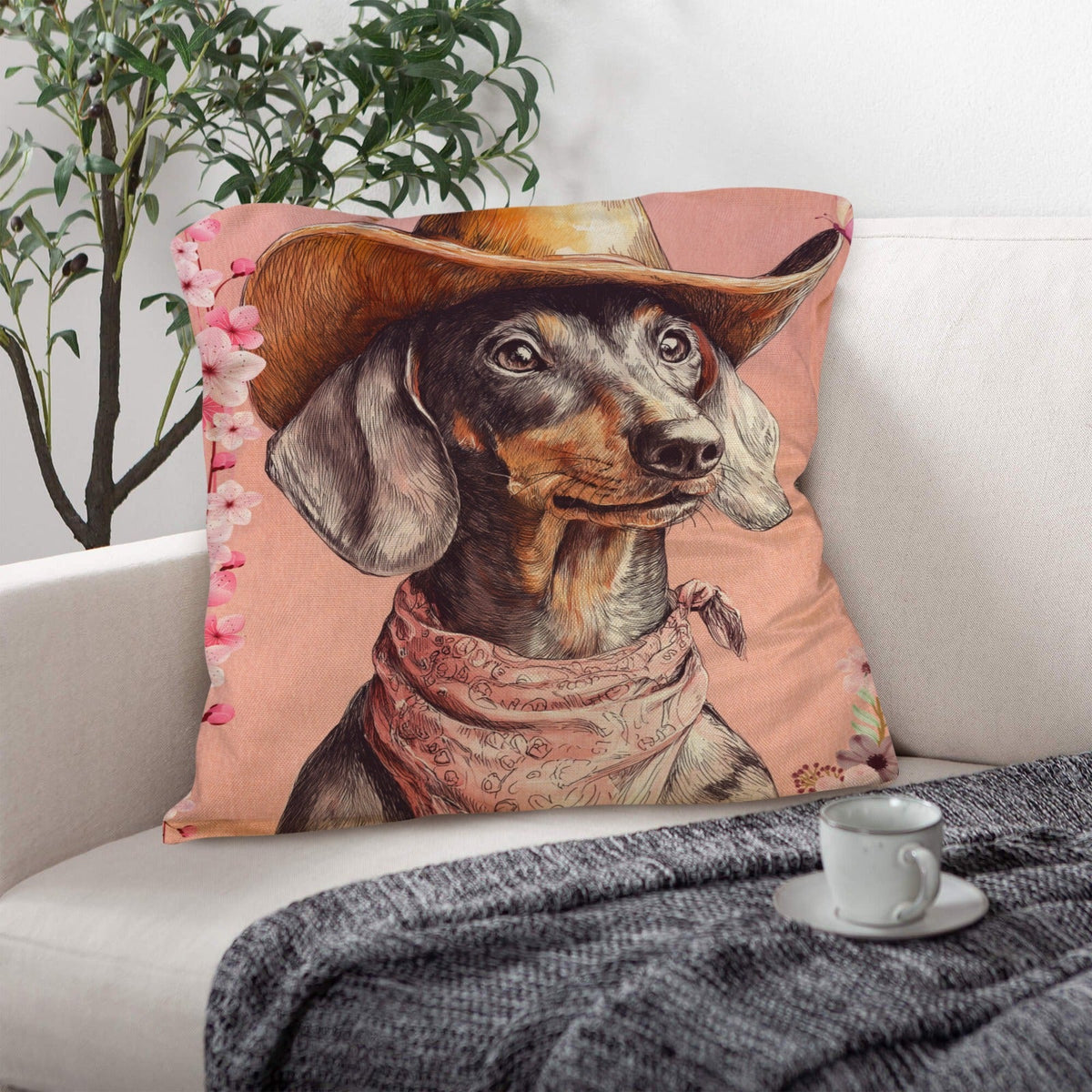 Baha Ranch Danilo Painted Dachshund Pillow Case Made in America
