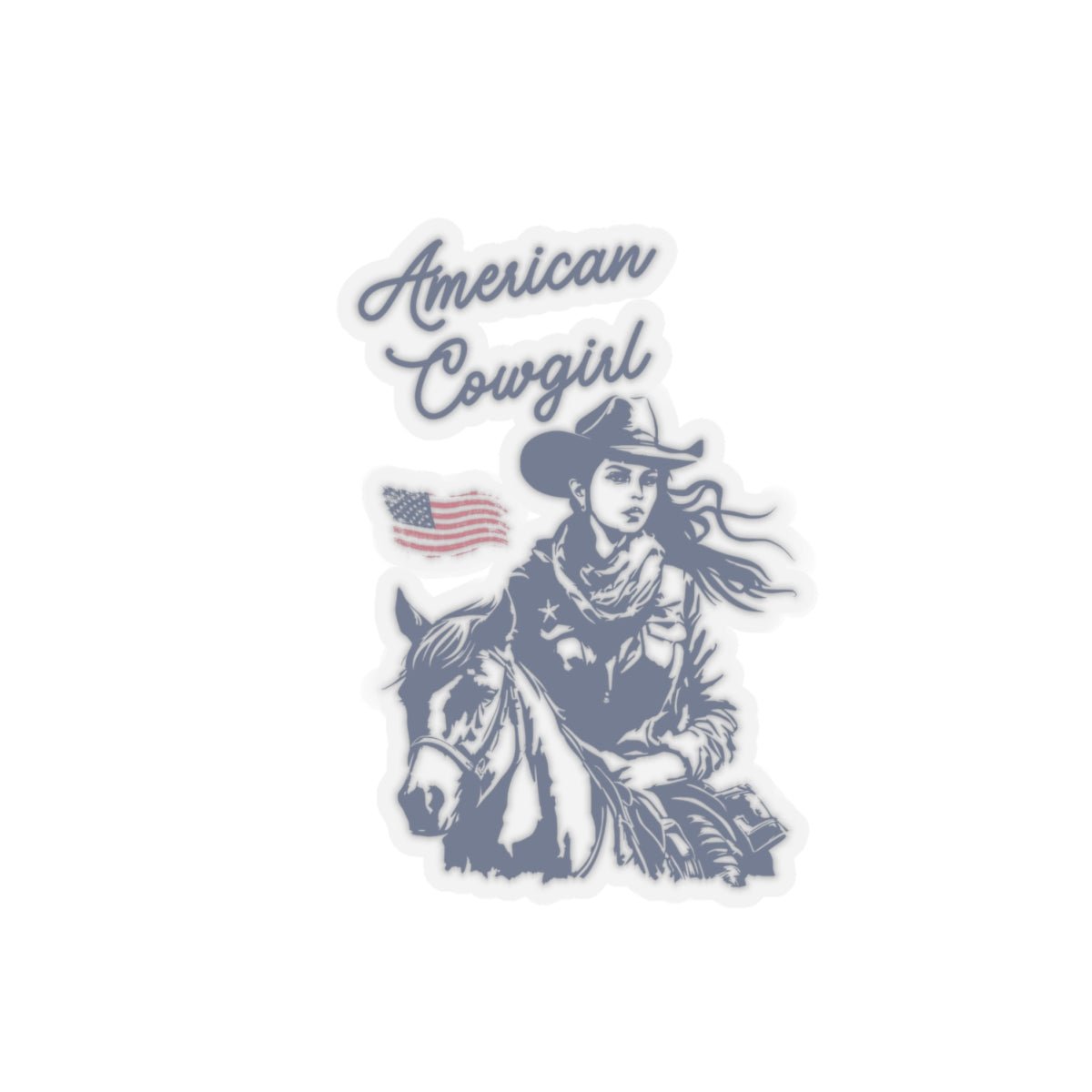 American Cowgirl Kiss - Cut Stickers - SmorgeousByGina