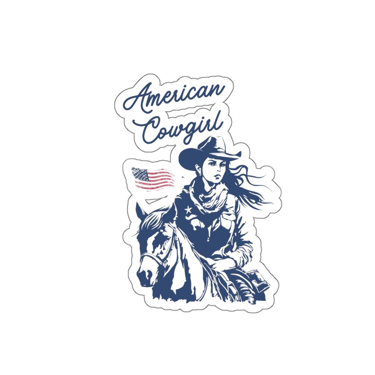 American Cowgirl Kiss - Cut Stickers - SmorgeousByGina